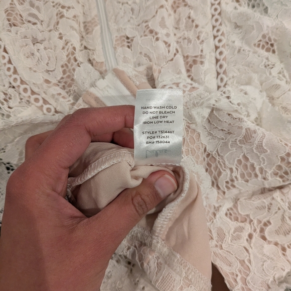 Lulus: Properly Poised Ivory Lace Ruffled Crop Top - Picture 4 of 7